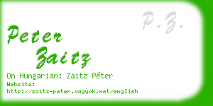peter zaitz business card